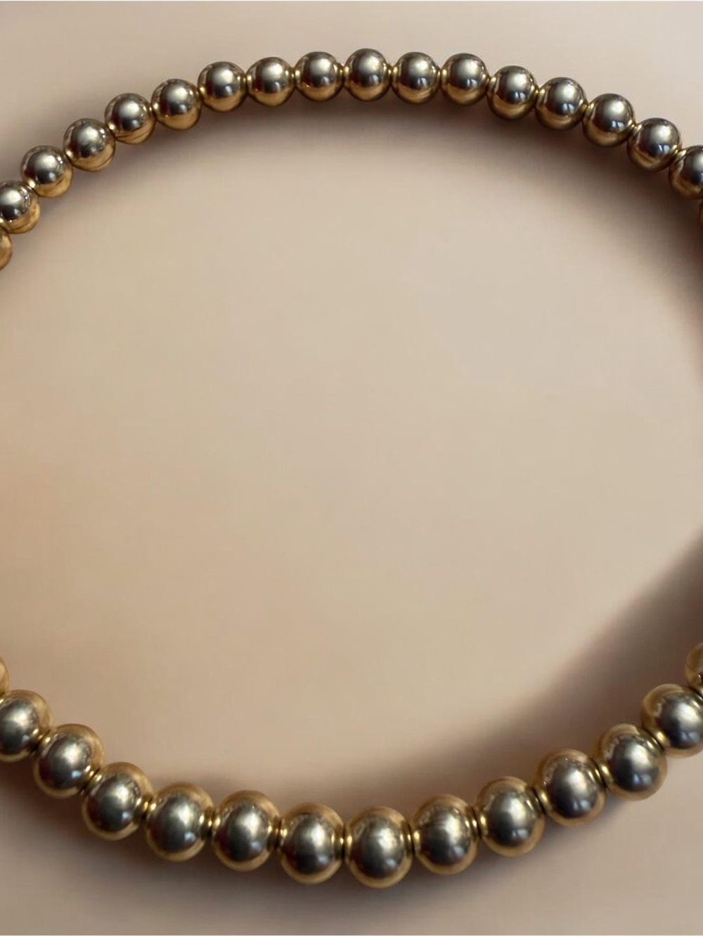 Gold- Filled 4mm  Beaded Stretch Bracelet - Women Jewelry